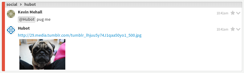 Hubot message